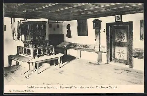 AK Dachau, Bezirksmuseum, Bauern-Wohnstube