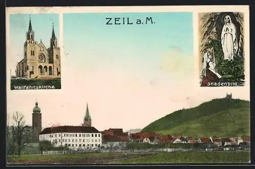 AK Zeil a. M., Wallfahrtskirche, Gnadenbild, Panorama