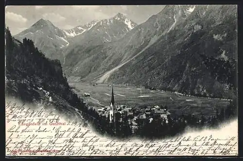 AK Längenfeld im Oetzthal, Ortsansicht mit Kirche