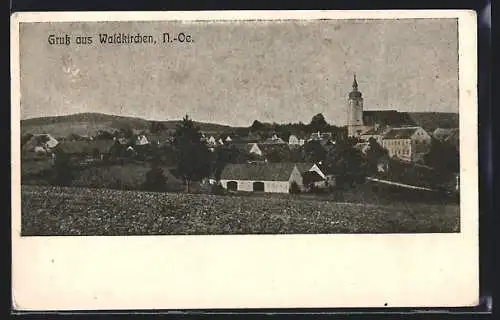 AK Waldkirchen /N.-Oe., Ortsansicht mit Kirche