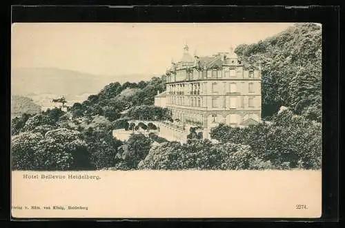 AK Heidelberg / Neckar, Hotel Bellevue