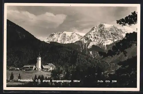 AK Frauenstein /Ö.O., Ortsansicht gegen Sengsengebirge