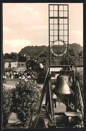 AK Friedland / Leine, Grenzdurchgangslager Friedland, Friedlandglocke