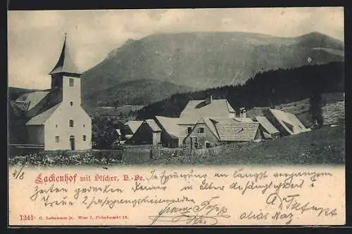 AK Lackenhof am Ötscher, Teilansicht mit Kirche