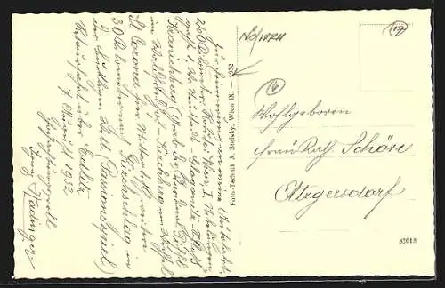 AK Kirchschlag /NÖ, Ortsansicht aus der Vogelschau