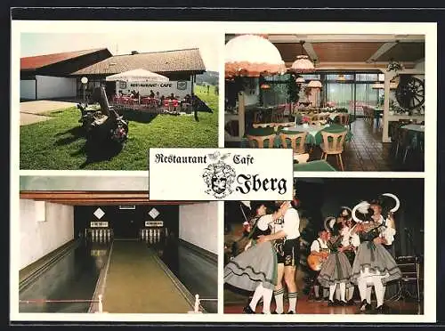 AK Maierhöfen / Allgäu, Restaurant Cafè Iberg in vier Ansichten