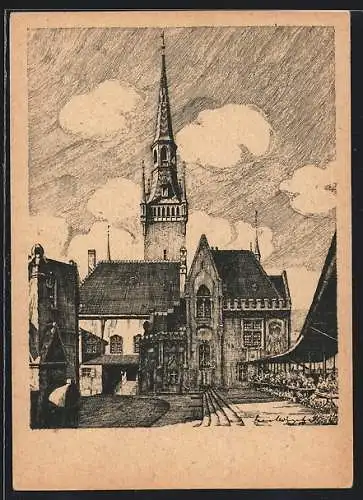 AK München, Blick auf den Petersbergl, zur Bayerische Heimkehrer-Tagung 1949