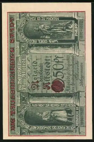 Notgeld Allstedt 1921, 50 Pfennig, Rohnetor