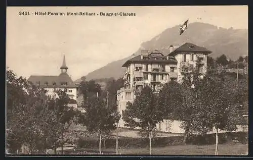 AK Montreux, Baugy sur Clarens, Hotel Pension Mont-Brillant