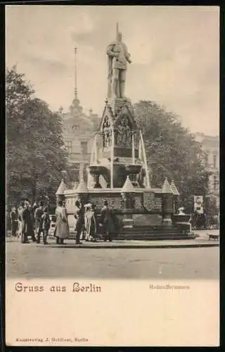 AK Berlin, Partie am Rolandbrunnen