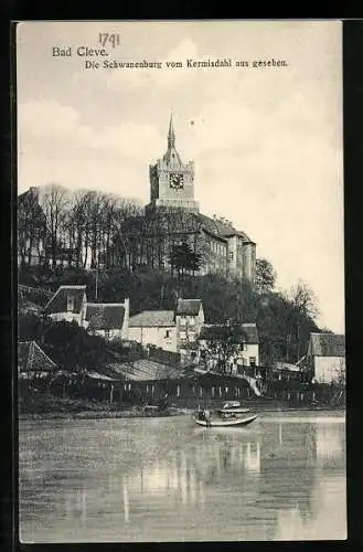 AK Kleve / Rhein, Kermisdahl mit Schwanenburg