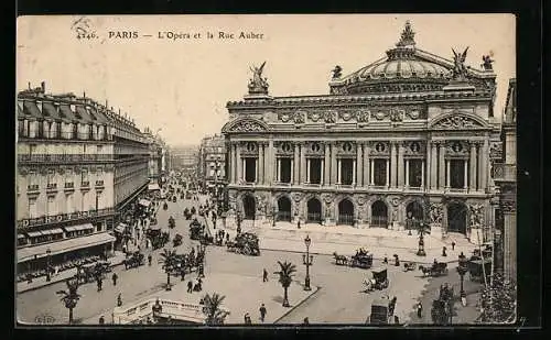 AK Paris, L`Opéra et la Rue Auber