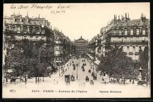 AK Paris, Avenue de l`Opéra