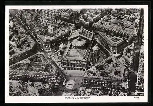 AK Paris, L`Opéra, Fliegeraufnahme