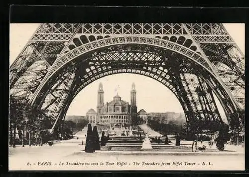 AK Paris, The Trocadero from Eiffel Tower