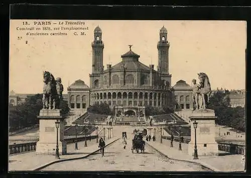 AK Paris, Le Trocadéro, Construit en 1878