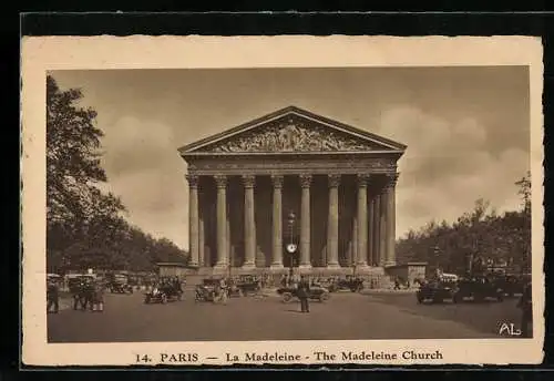 AK Paris, Église de la Madeleine, Vorderansicht