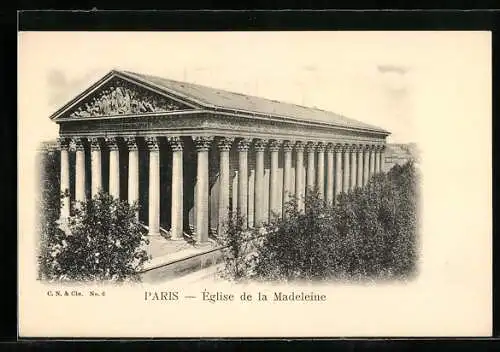 AK Paris, Église de la Madeleine, Seitenansicht