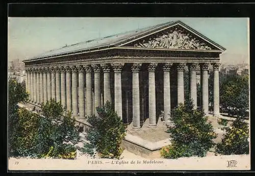 AK Paris, Église de la Madeleine, Kirche im Frühling