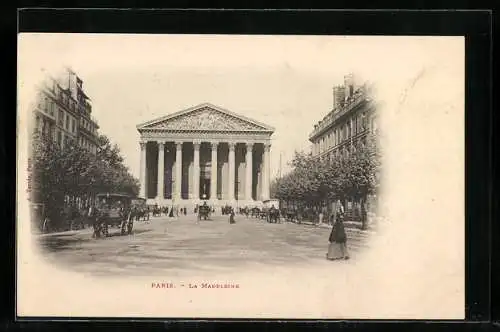 AK Paris, Église de la Madeleine am Ende der Rue Royale