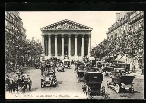 AK Paris, Église de la Madeleine, Strassenansicht