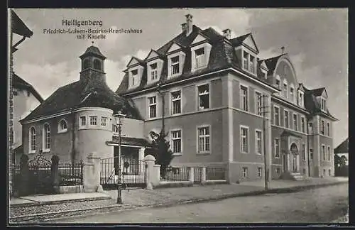 AK Heiligenberg / Baden, Friedrich-Luisen-Bezirks-Krankenhaus mit Kapelle