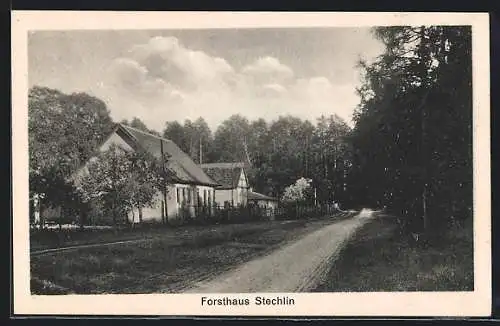AK Stechlin, Teilansicht vom Forsthaus