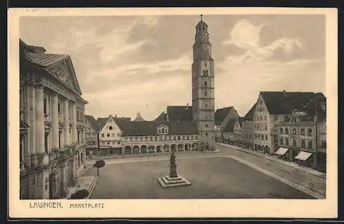 AK Lauingen, Blick über den Marktplatz