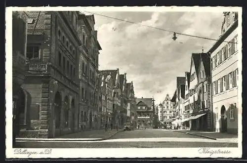 AK Dillingen / Donau, Blick in die Königstrasse