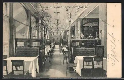 AK Hamburg-Neustadt, Hotel Kempinski, im Restaurant