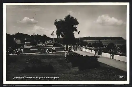 AK Göhren a. Rügen, Konzertplatz mit n