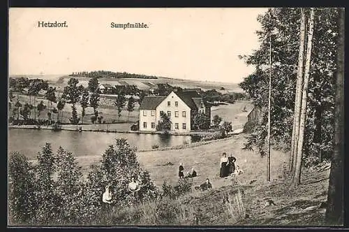 AK Hetzdorf / Niederschöna, An der Sumpfmühle