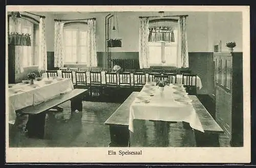 AK Johanngeorgenstadt /Sa., Speisesaal im Rochlitzer Kinderheim