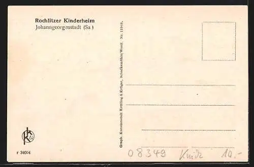 AK Johanngeorgenstadt /Sa., Speisesaal im Rochlitzer Kinderheim