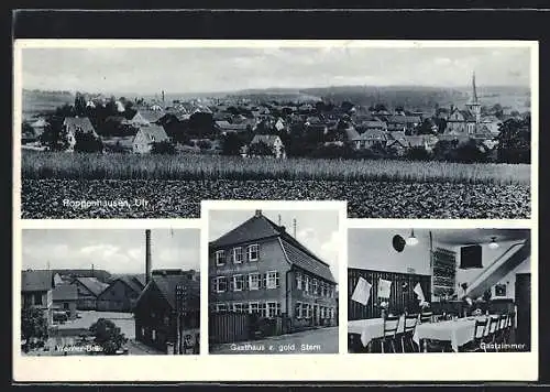 AK Ebenhausen / Ufr., Gasthaus zum goldenen Stern, Inneres Gastzimmer, Werner-Bräu