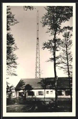 AK Schöfweg / Brotjacklriegel, UKW-Sender, Antenne & Sendergebäude