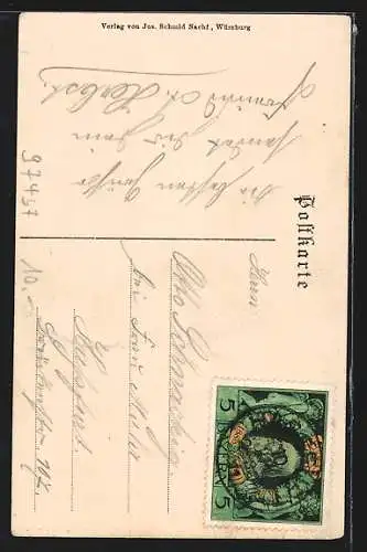 AK Hassfurt, Kirche, Kanzel mit Hochaltar