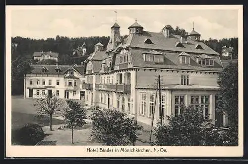 AK Mönichkirchen /N.-Oe., Blick auf das Hotel Binder