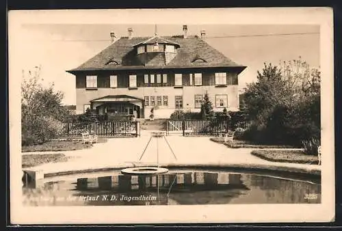 AK Wieselburg a. d. Erlauf /N.-D., Teich am Jugendheim