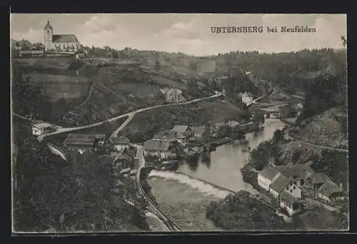 AK Neufelden, Unternberg aus der Vogelschau