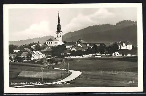 AK Ulrichsberg im Mühlkreis, Ortspartie mit Kirche