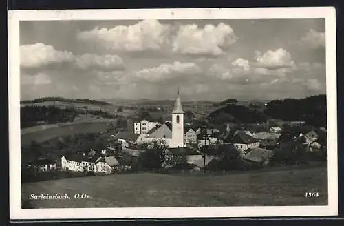 AK Sarleinsbach, Ortsansicht mit Blick in die Ferne