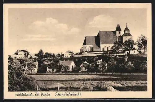 AK Vöcklabruck, Partie an der Schöndorferkirche