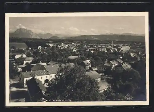 AK Attnang-Puchheim, Panorama mit Gebirge