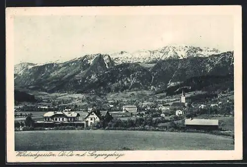 AK Windischgarsten /Ob.-Oe., Ortsansicht m. d. Lengsengebirge