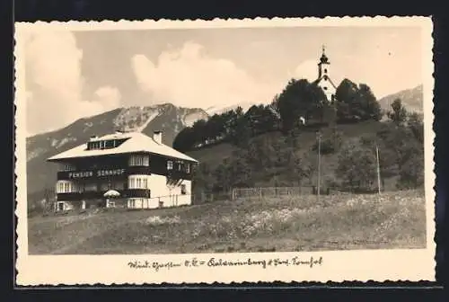 AK Wind. Garsten /O. Ö., Kalvarienberg & Pension Sonnhof