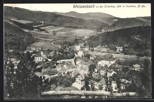 AK Weissenbach an der Triesting, Ortsansicht von oben