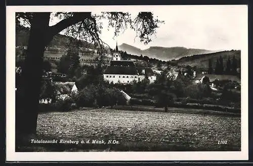 AK Kirnberg a. d. Mank, Totalansicht mit Kirche