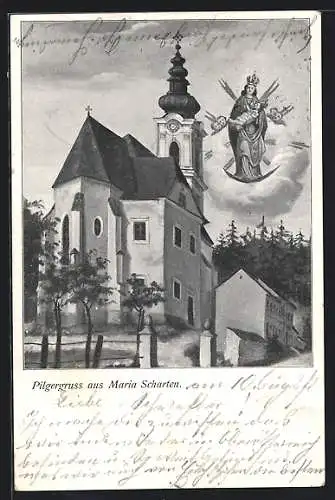 AK Scharten, Kirche Maria Scharten, Madonna