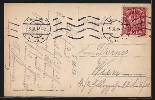 AK Salzburg, Mirabellplatz mit Geschäften